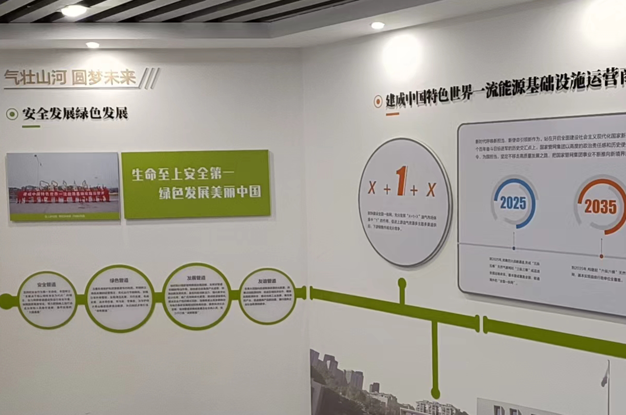 宜昌国家管网川气东送展厅展馆安装搭建项目-武汉中涵标识
