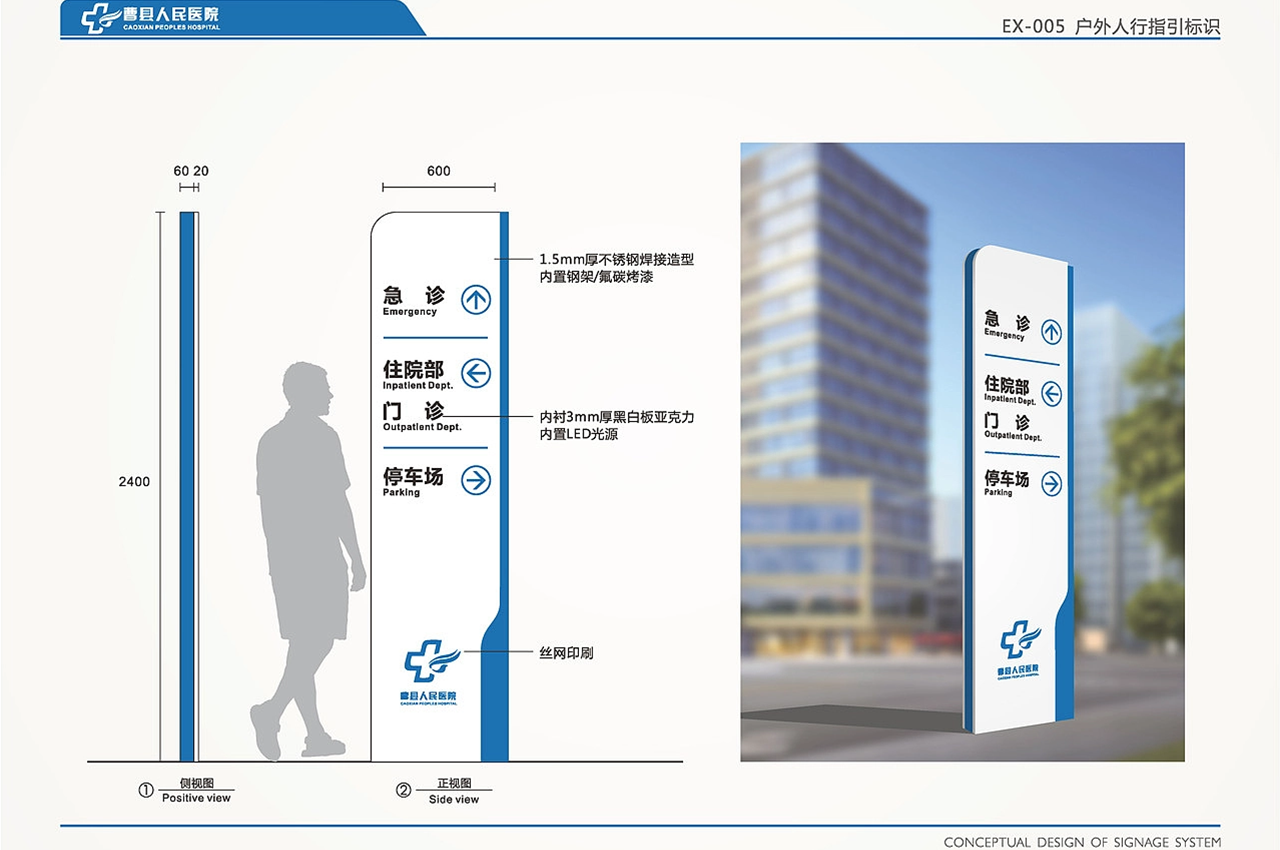人民医院全套导视系统设计制作安装-武汉中涵标识