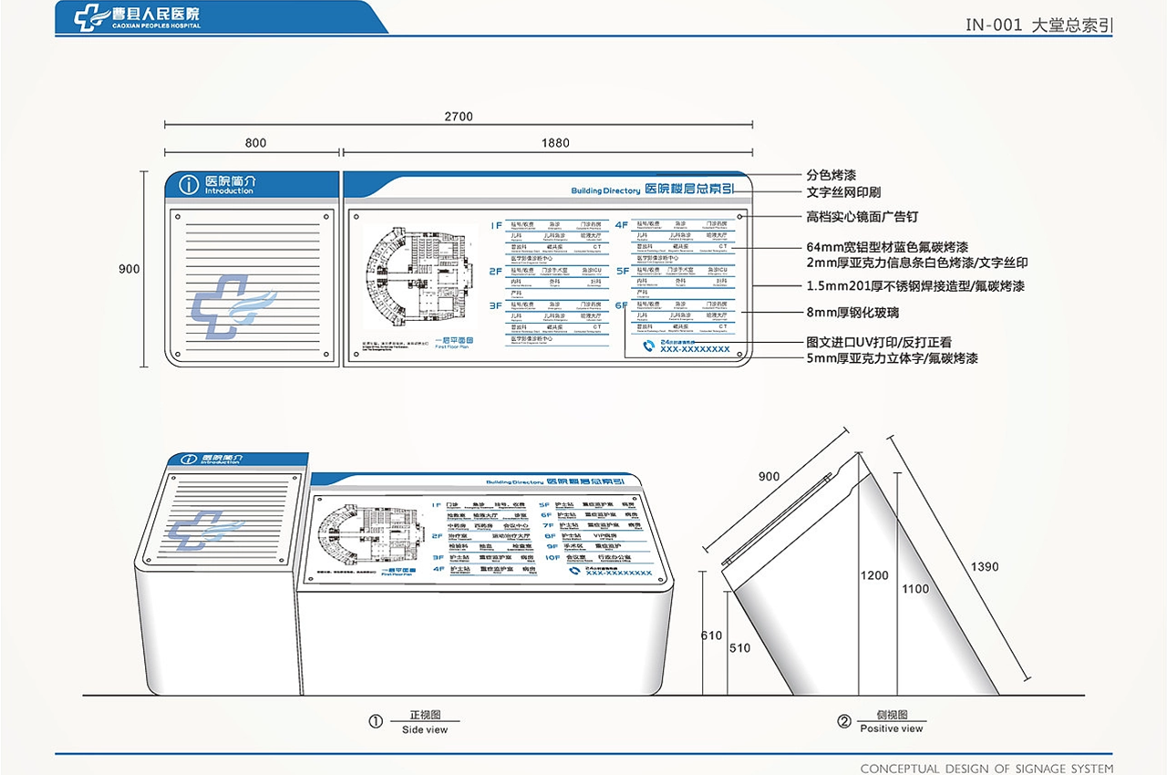 人民医院全套导视系统设计制作安装-武汉中涵标识