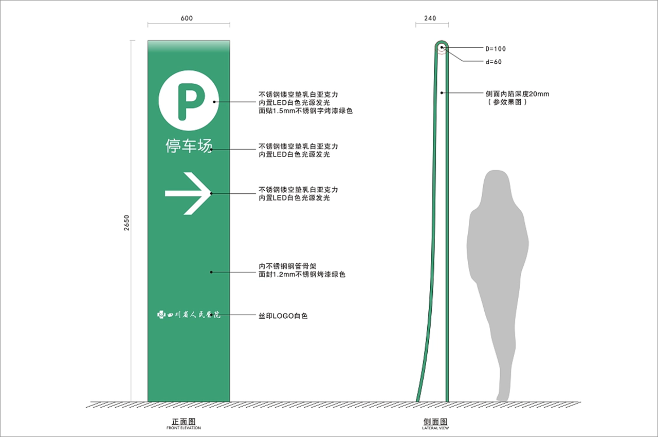 医院标识牌导视系统设计制作安装-武汉中涵标识