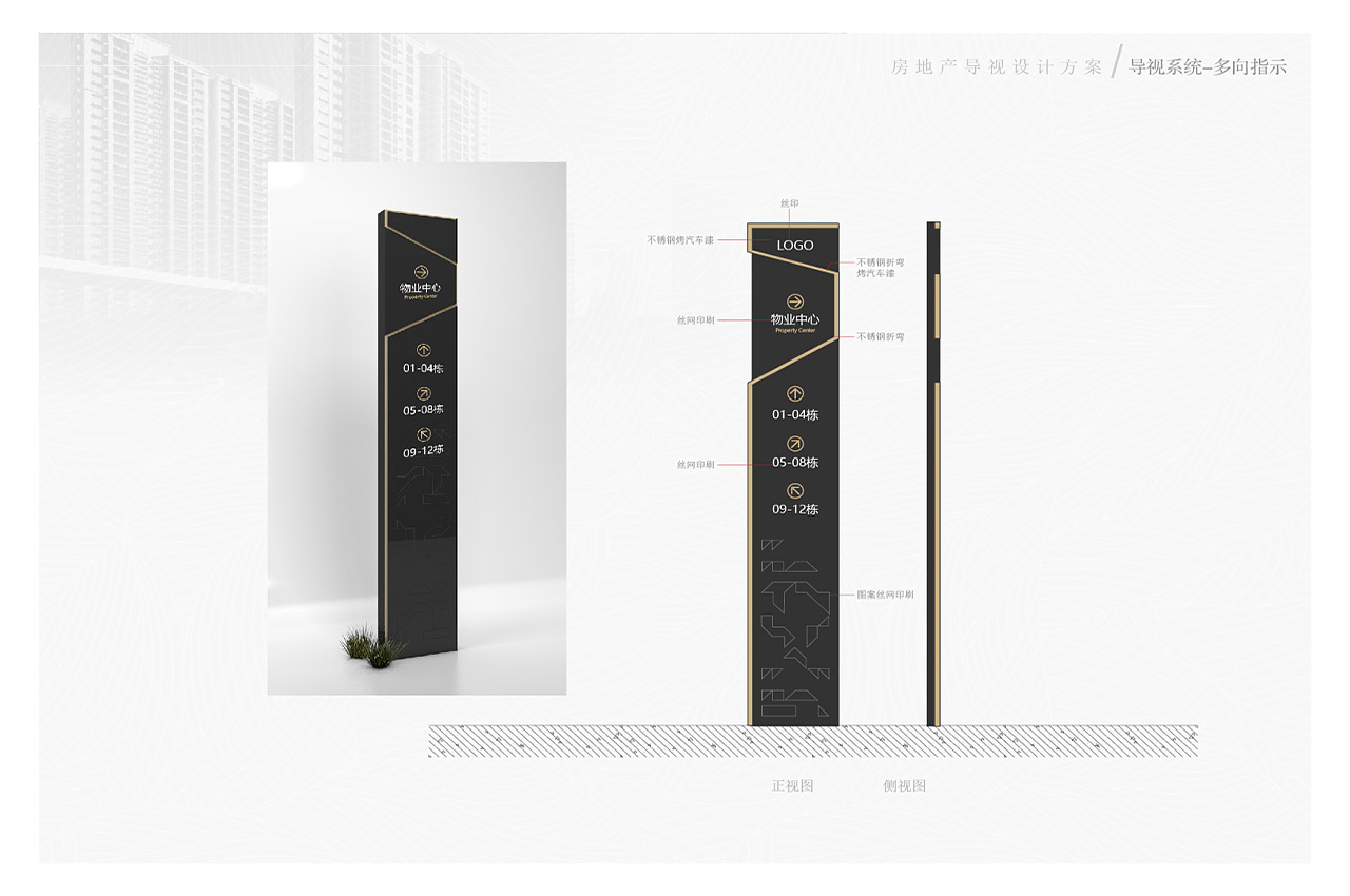 房地产导视设计案例-武汉中涵标识