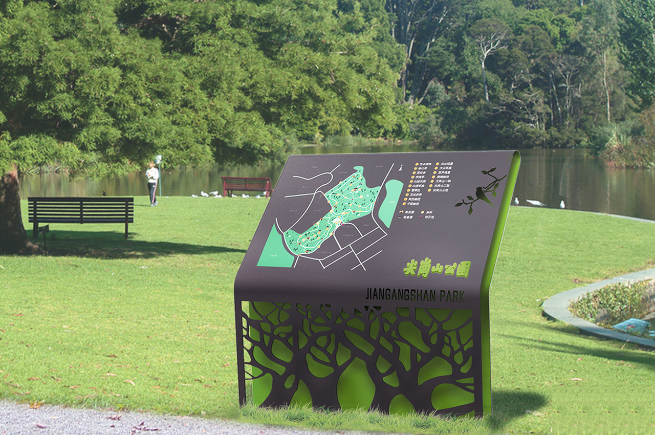 生态湿地公园景区导视系统制作安装-武汉中涵标识