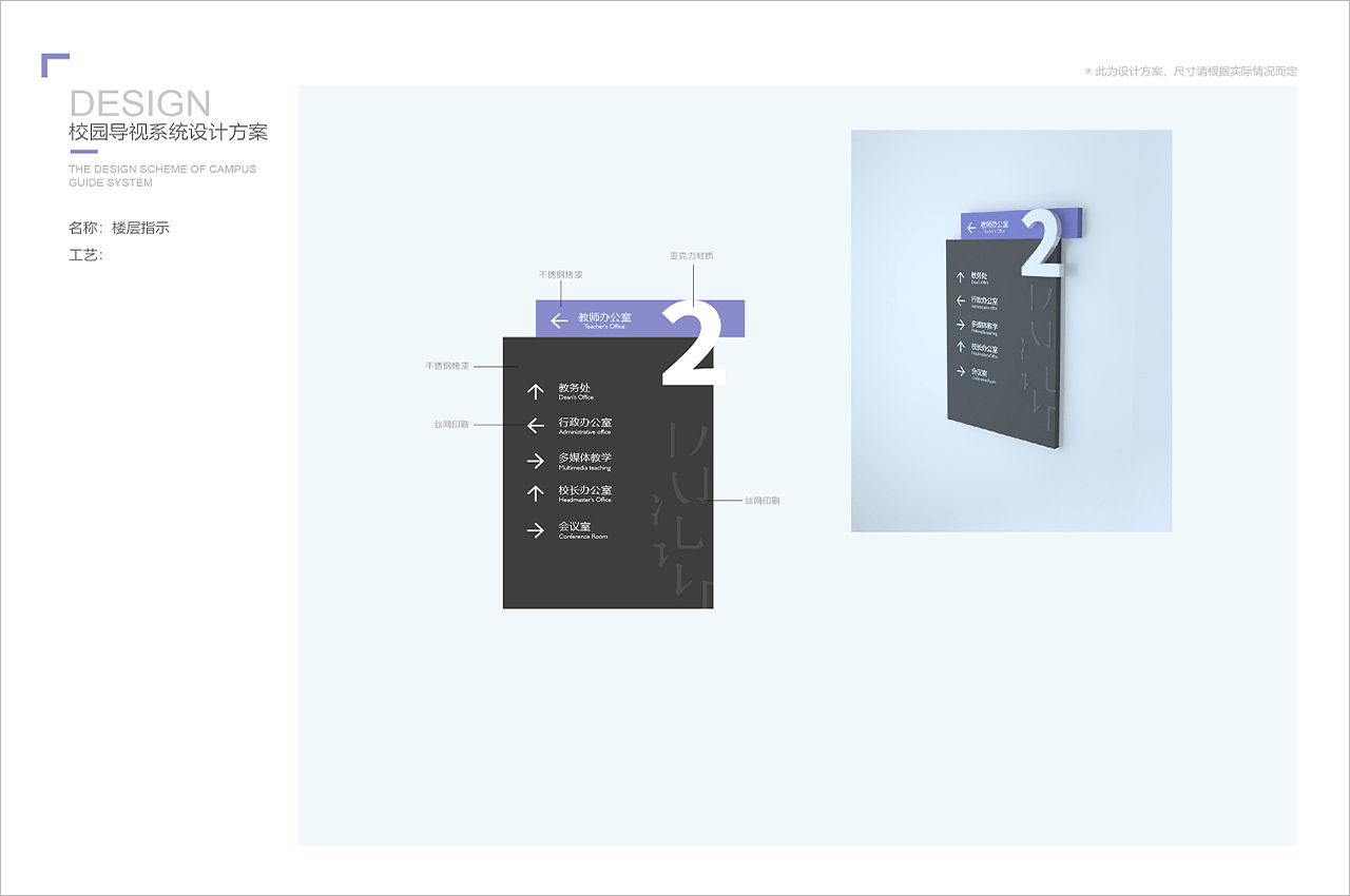 学校导视系统设计案例-武汉中涵标识