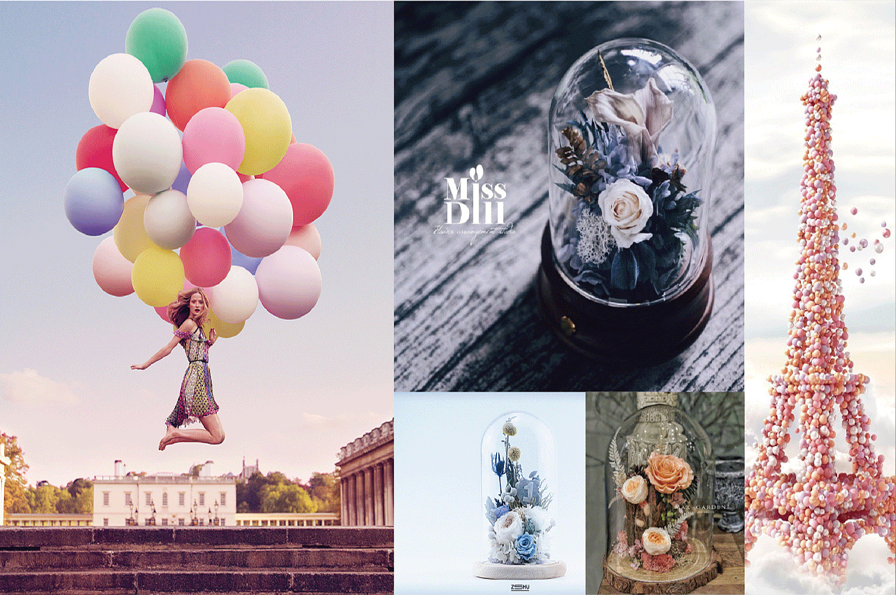 彩色气球瓶创意商场精神堡垒设计-武汉中涵标识