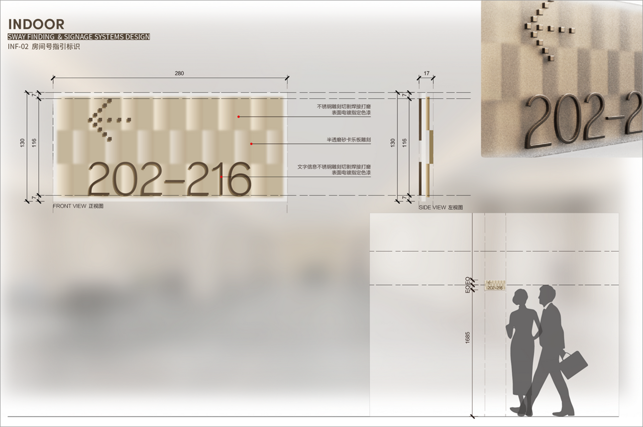 绿地写字楼导视系统标识牌设计-武汉中涵标识