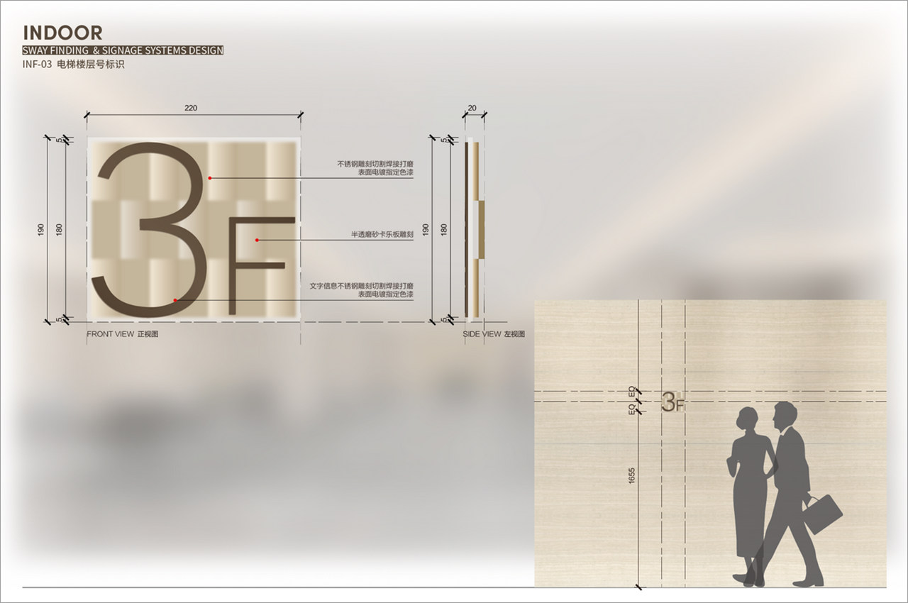 绿地写字楼导视系统标识牌设计-武汉中涵标识