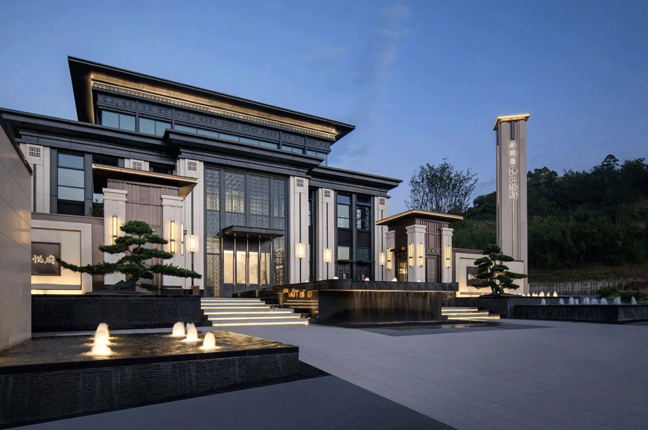 中式建筑风格配套设计楼盘精神堡垒-武汉中涵标识