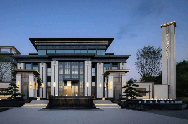 中式建筑风格配套设计楼盘精神堡垒-中涵标识