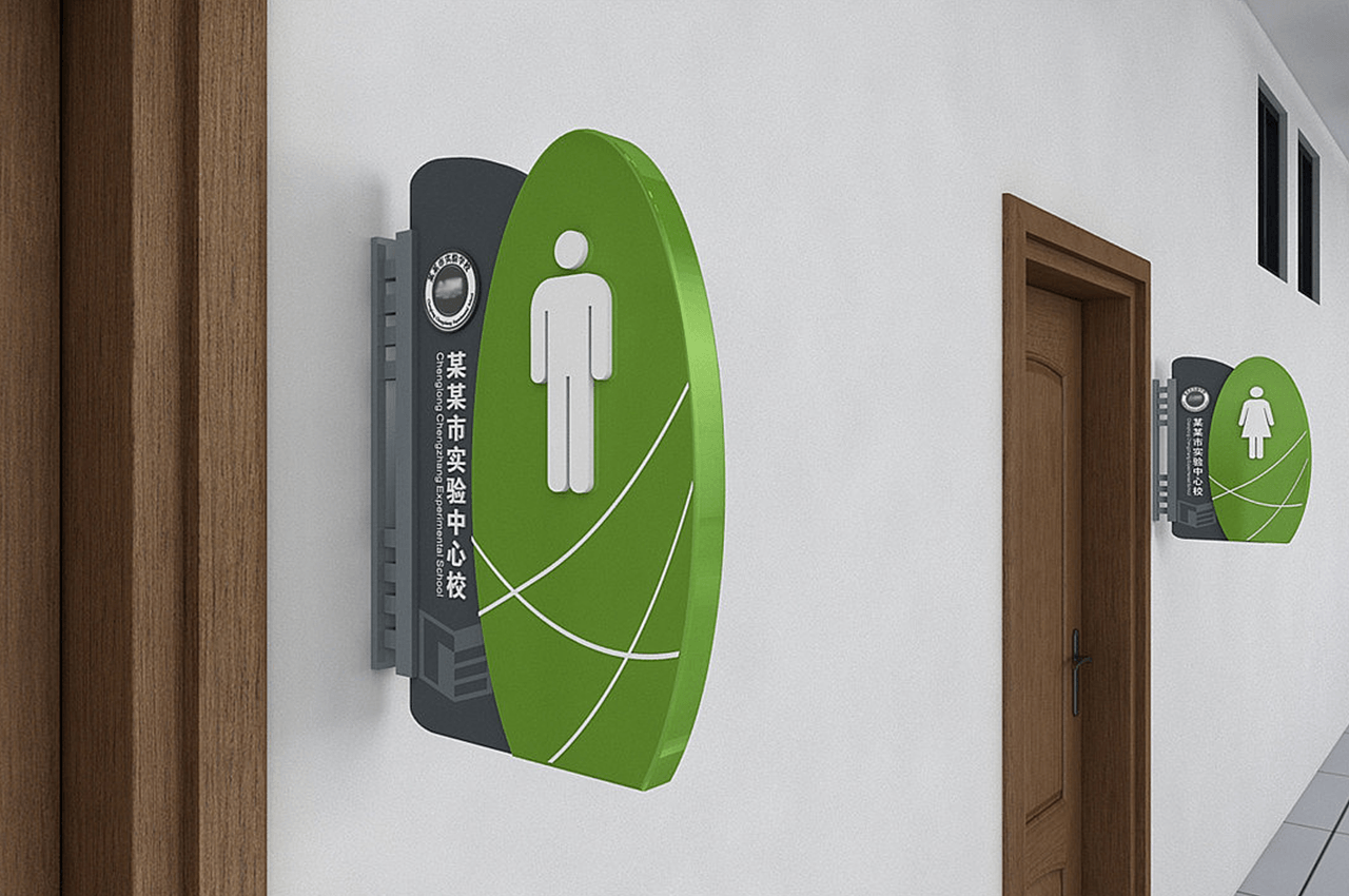 武汉学校校园导视系统标识标牌制作-中涵标识